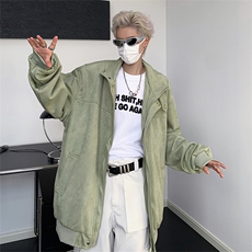 2023春秋季麂皮绒小众外套男新款美式潮牌宽松休闲夹克W7829-P60，男装夹克，星座512-4