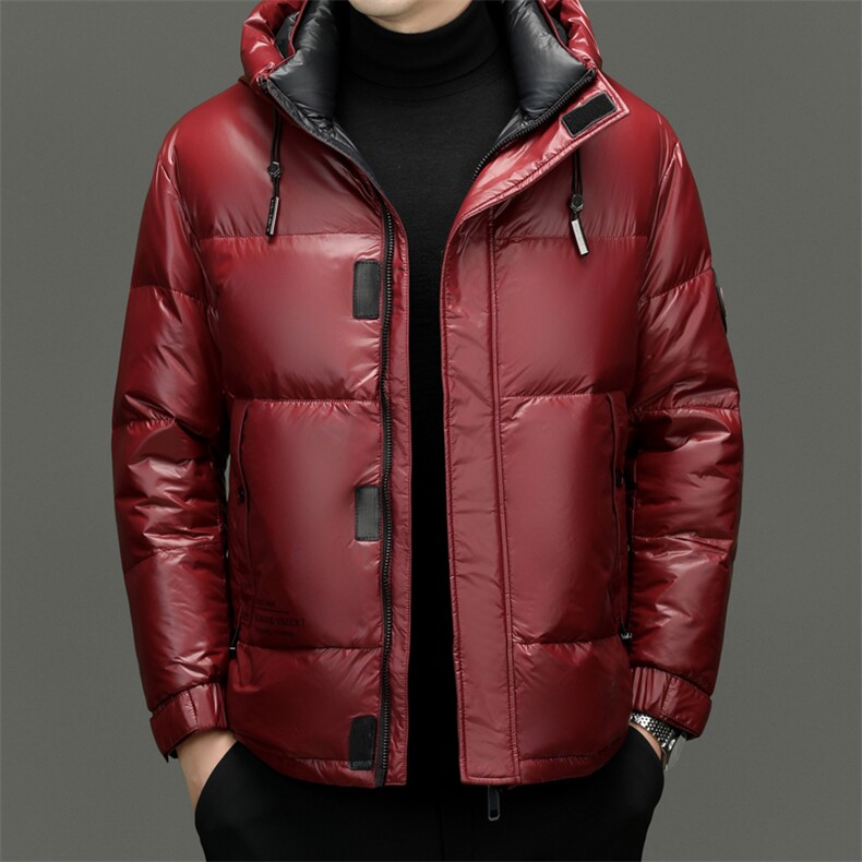 冬装新款标白鸭绒连帽加厚保暖户外羽绒服休闲品质男外套,男装羽绒服,钱塘6003（原4033）