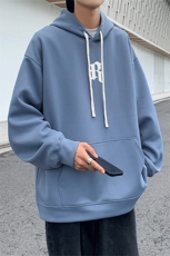 W2233加绒-P55420克重磅大码加绒加厚美式套头连帽卫衣，男装卫衣，星座109