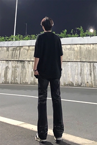夏季美式高街ins小众破洞牛仔裤货号K755P6578图片