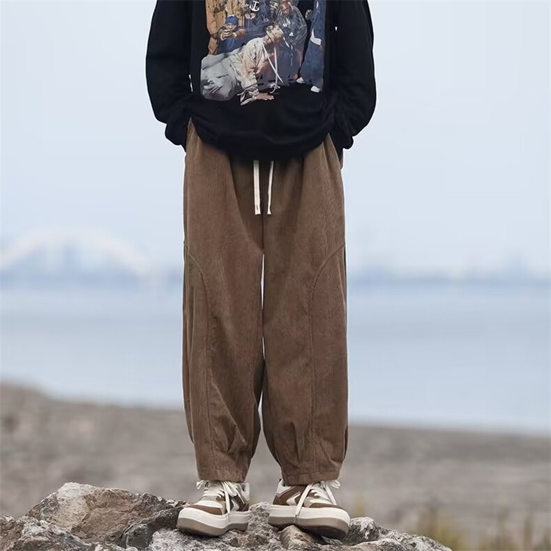 男秋季新款港风加绒加厚休闲裤A756P43,男装休闲裤,星座1116-2