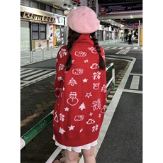 MM131-P65卡通凯蒂日系猫咪复古慵懒毛衣秋冬学生可外穿，女装针织衫/毛衣，星座617A-2