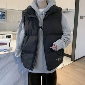 新款韩版潮流立领无袖棉衣秋冬季棉服马甲背心休闲外套 W5791-P46图片