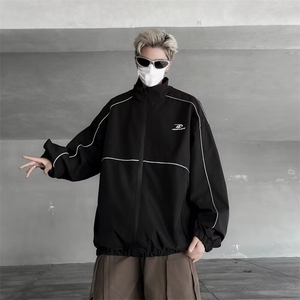 新款冲锋衣外套男宽松休闲工装夹克美式软壳机能风衣服W82/P64图片