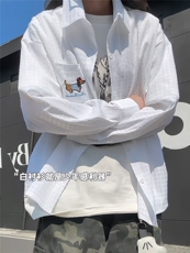 XZ809A/SYR38/P55/控78格子面料泡泡纱绣花腊肠狗长袖衬衫，男装衬衫，星座809A(原222-1)