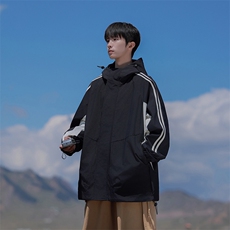815A-MJ78322-75特春秋装新品条纹户外登山服三防冲锋衣外套男模，男装夹克，星座815A