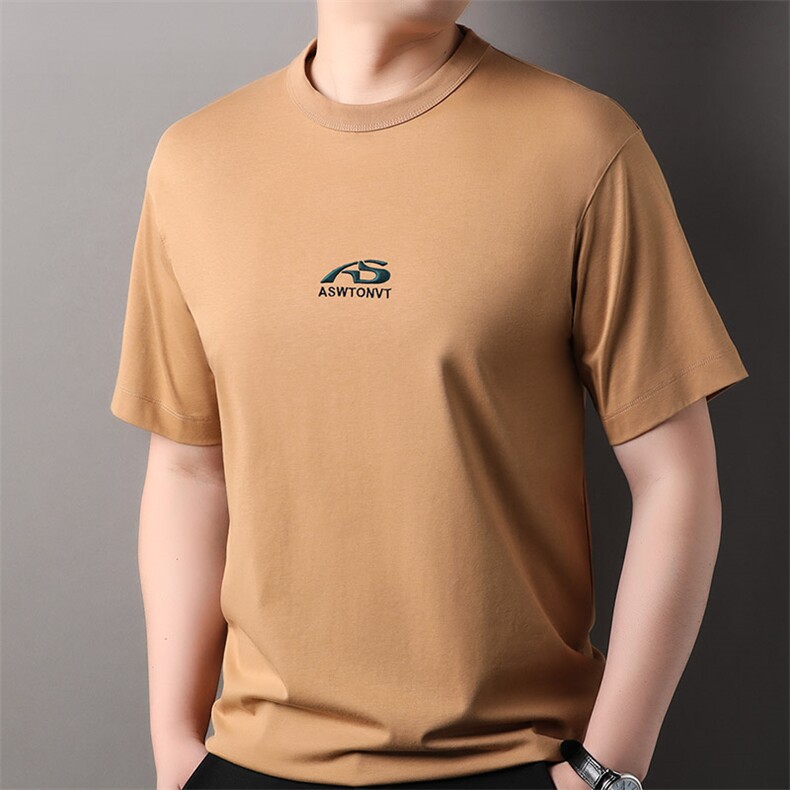 F82355钱塘2020-1新款百搭简约中青年时尚休闲男士短袖T恤P35图片