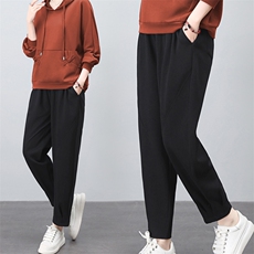 休闲女2025春秋新款时尚韩版宽松高端减龄立领运动服潮，女装休闲裤，璐依舞