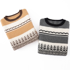 2025百搭时尚条纹彩色针织衫，女装针织衫/毛衣，初婷羊绒