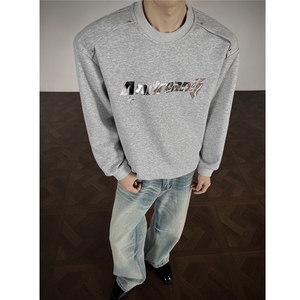 HW2530-特P45控78面布54.2棉45.8聚酯polo领情侣卫衣宽松外套男图片