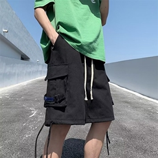 时尚潮牌夏季慵懒微弹中低腰五分裤休闲裤新款宽松型5233P40，男装休闲裤，星座410-2