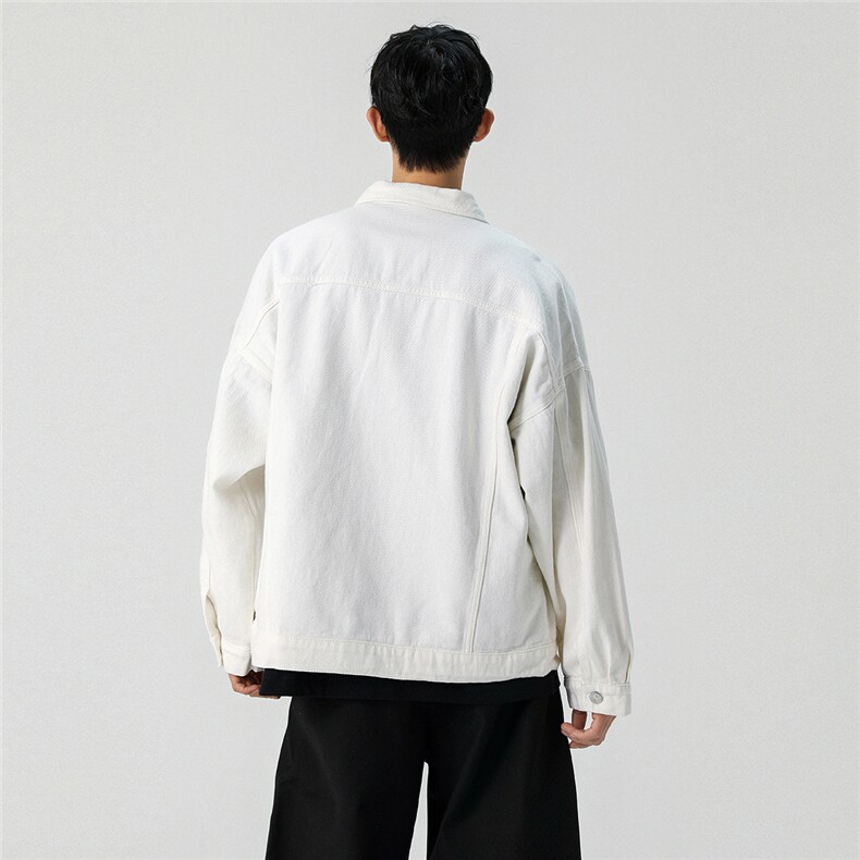 25春季休闲纯色工装情侣潮牌牛仔水洗夹克外套N961/P85,男装夹克,星座202-3