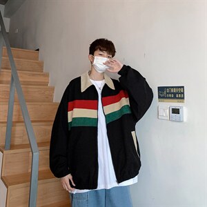 灯芯绒外套秋潮流撞色休闲夹克ins港风宽松百搭棒球服 W1190-P56图片