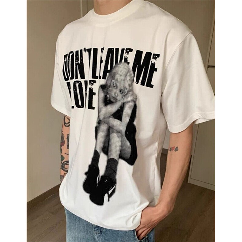 朴彩英同款字母印花短袖T恤男女潮流宽松情侣半袖上衣夏TC1298,男装T恤,星座1116A（原606A-3）