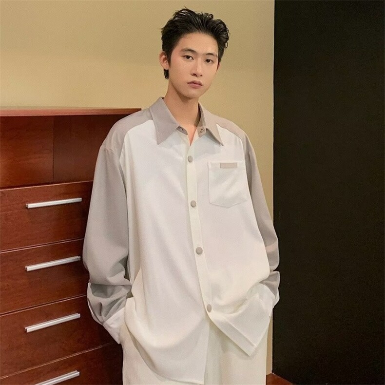 C224-P382025年秋季新款长袖上衣男中年商务男士高级衬衣休闲,男装T恤,电商B323A