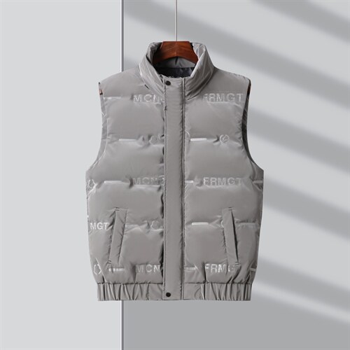 BJY08187男式2023新款立领羽绒背心无袖加绒加厚马甲P108，男装羽绒服，电商B360