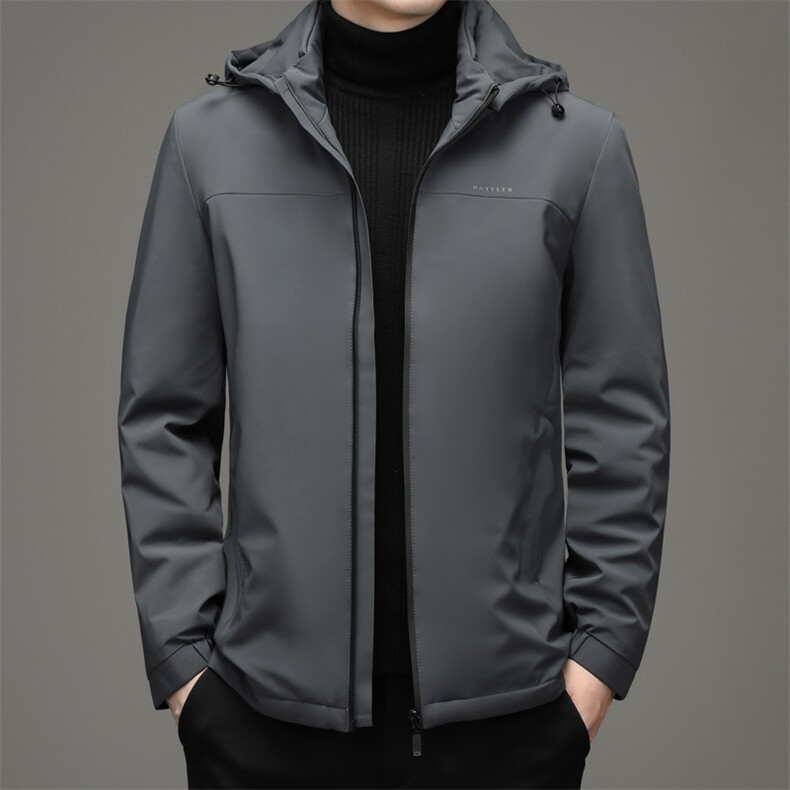 CXYF59531钱塘2020-2中年男士冬季厚款保暖休闲连帽羽绒服P180,男装羽绒服,钱塘207-2
