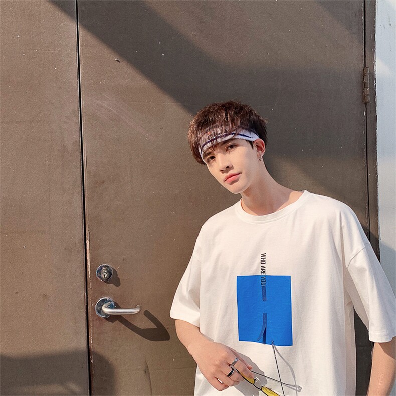 714-3-1091男新款港风体恤夏高品质纯棉圆领纯棉多,男装T恤,星座1404-3