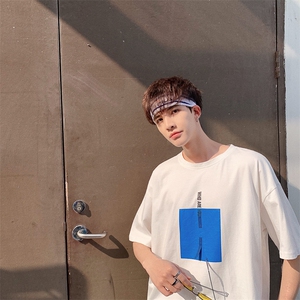 714-3-1091男新款港风体恤夏高品质纯棉圆领纯棉多图片