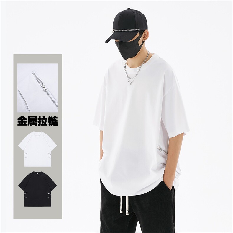 M-6XL 大码240克纯棉宽松新款T恤109-1-T23613-P48图片