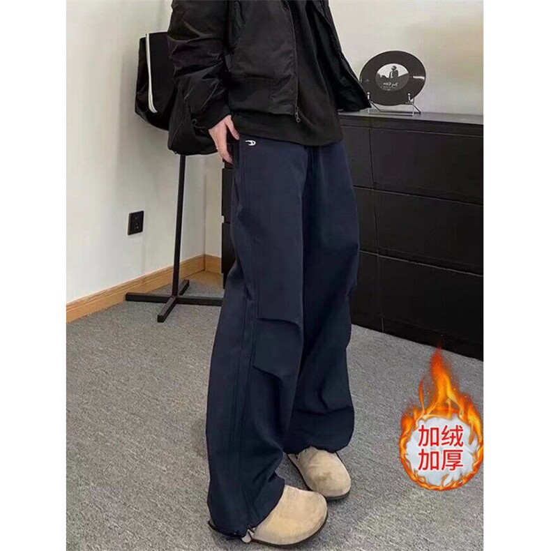 宽松型简约新款长裤藏青色软壳三防冲锋裤伞兵工装裤 K139图片