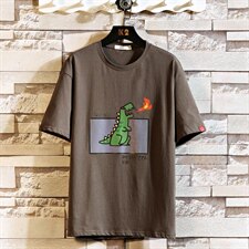 2021夏季新白砖墙日系大码男已注册卡通印花短袖T恤T1053-P25，男装T恤，电商A001