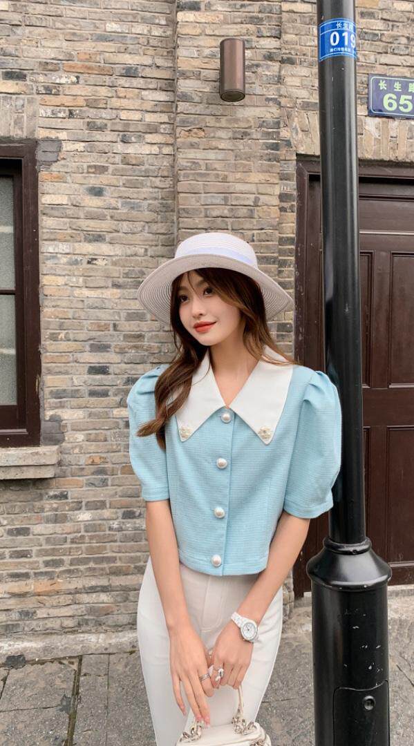 小香款短袖上衣，其它，M.W 嫚维