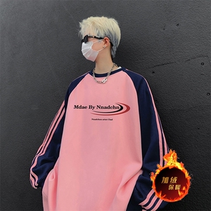 抖音得物供货 提供视频 秋冬重磅美式宽松织带圆领卫衣0764图片