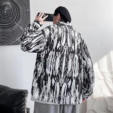 长袖衬衫男港风嘻哈潮外套C9537P30，男装衬衫，星座1116-2