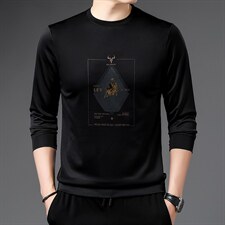CE678钱塘2020-2中青年男士春秋薄款时尚休闲简约长袖T恤P32，男装T恤，钱塘207-2
