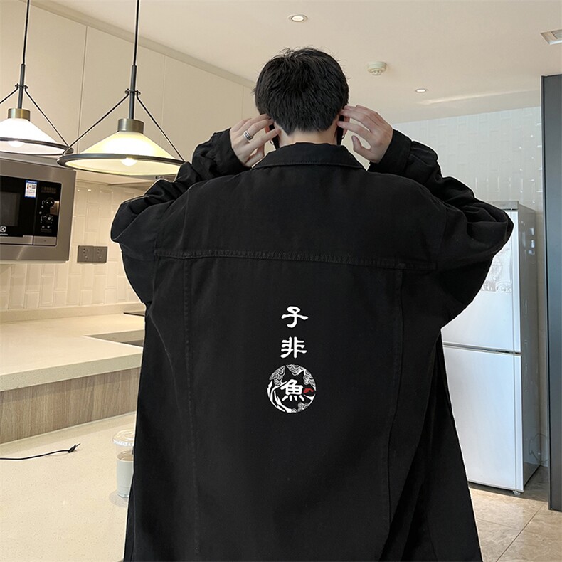 牛仔夹克男大码牛仔外套男茄克NJ77070-P60加绒款-P75,男装夹克,电商A040