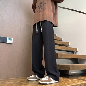 K2486批40控68 秋季新款肌理感裤子男百搭休闲裤基础款男裤子长裤图片