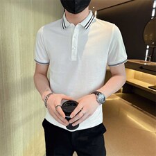 大码夏款高端短袖Polo衫男T恤珠地棉透气面料抖音直播款T063-P38，男装T恤，电商D342
