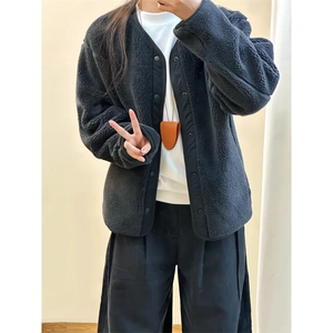 无领摇粒绒外套 GS03-P85 成分100聚酯纤维图片