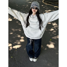 WE1741-P53美式复古条纹小熊刺绣连帽卫衣男女，男装卫衣，电商B323A