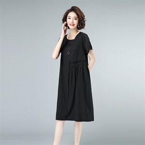 2021夏款新款拼接大码女装连衣裙234款图片