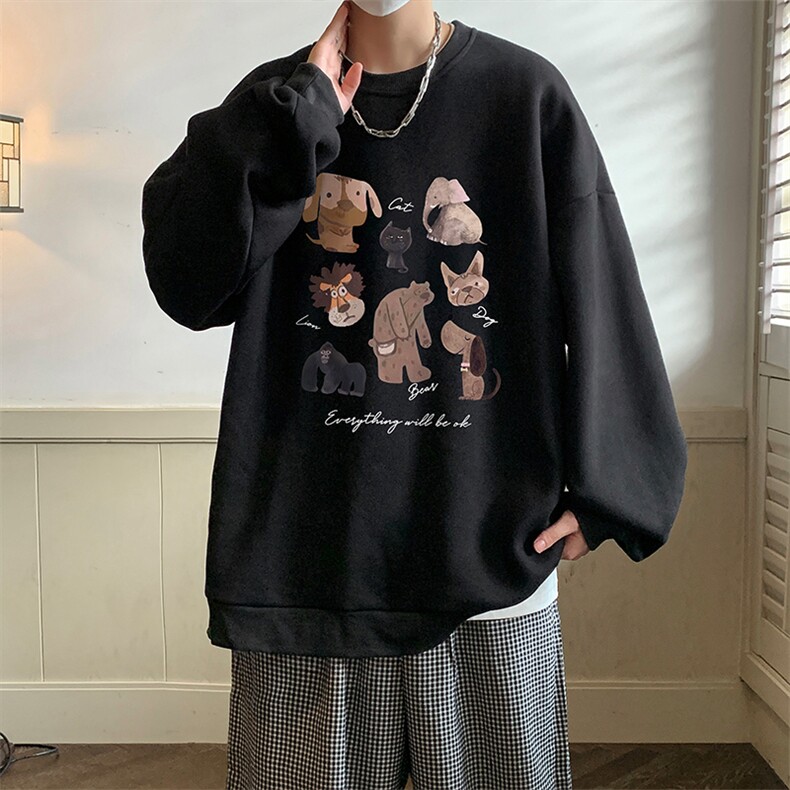 圆领卫衣男超大码胖子肥佬大号长袖t恤S6444-P28,男装卫衣,电商A040