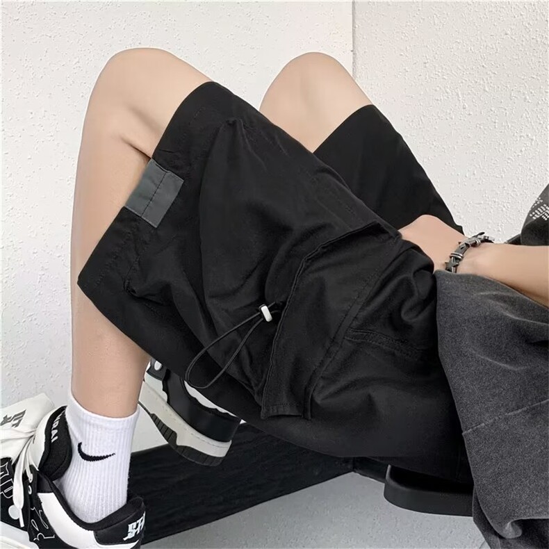 美式机能工装短裤男夏季日系潮流休闲宽松直筒五分中裤DK2204-P29,男装休闲裤,星座1008