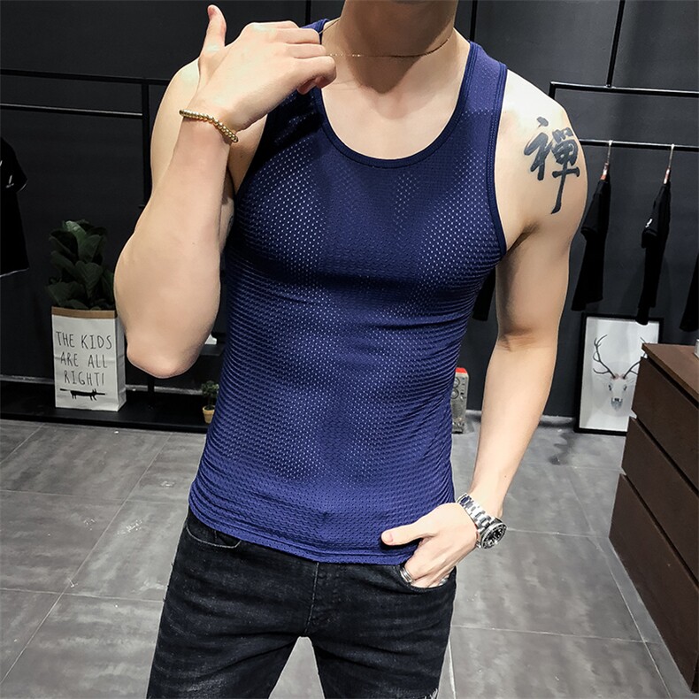 夏季清凉透气网眼汗背心坎肩无袖镂空背心男5087-p20,男装背心/马甲,电商D303