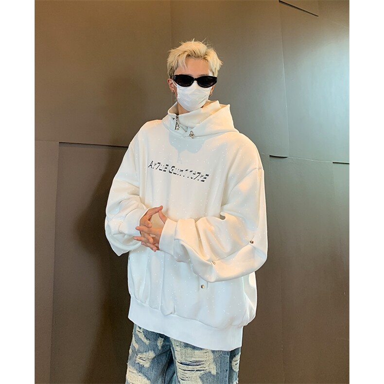 新款卫衣男生春秋款高领连帽外套满天星重磅2024新款秋季衣服WW25,男装卫衣,星座506