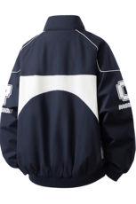 印花机车户外赛车M-5XL大码：涤纶棉衣男白底78179P128控178，男装棉衣，星座227-7