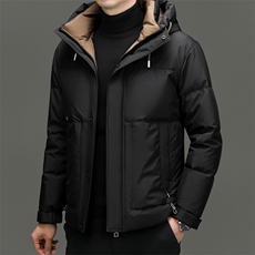 DF23928钱塘2020-2商务休闲百搭冬季厚款连帽中年男士羽绒服P290，男装羽绒服，钱塘207-2