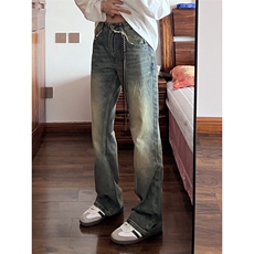 【有货】美式517弯刀牛仔裤男高街vibe微喇裤子修身K08LL-特P45，男装牛仔裤，星座1007（原301D）