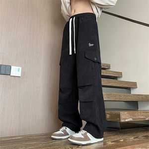 美式休闲裤子男款卫裤潮牌宽松高街复古直筒运动裤K530-P50图片
