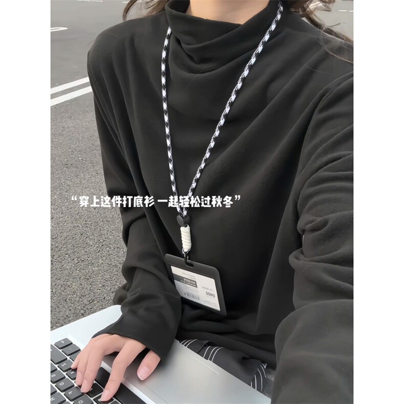 XZ809A/DR10/特P24/控48280克双面德绒设计感半高领内搭打底衫,男装T恤,星座809A(原222-1)