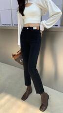 弹力牛仔烟管裤裤型没话说，其它，简 影