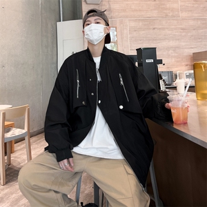 Wt350-P62美式复古宽松型刺绣棒球服夹克