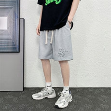 HD74092-P22华夫格短裤男大码宽松五分裤男直筒中裤，男装休闲裤，电商A040