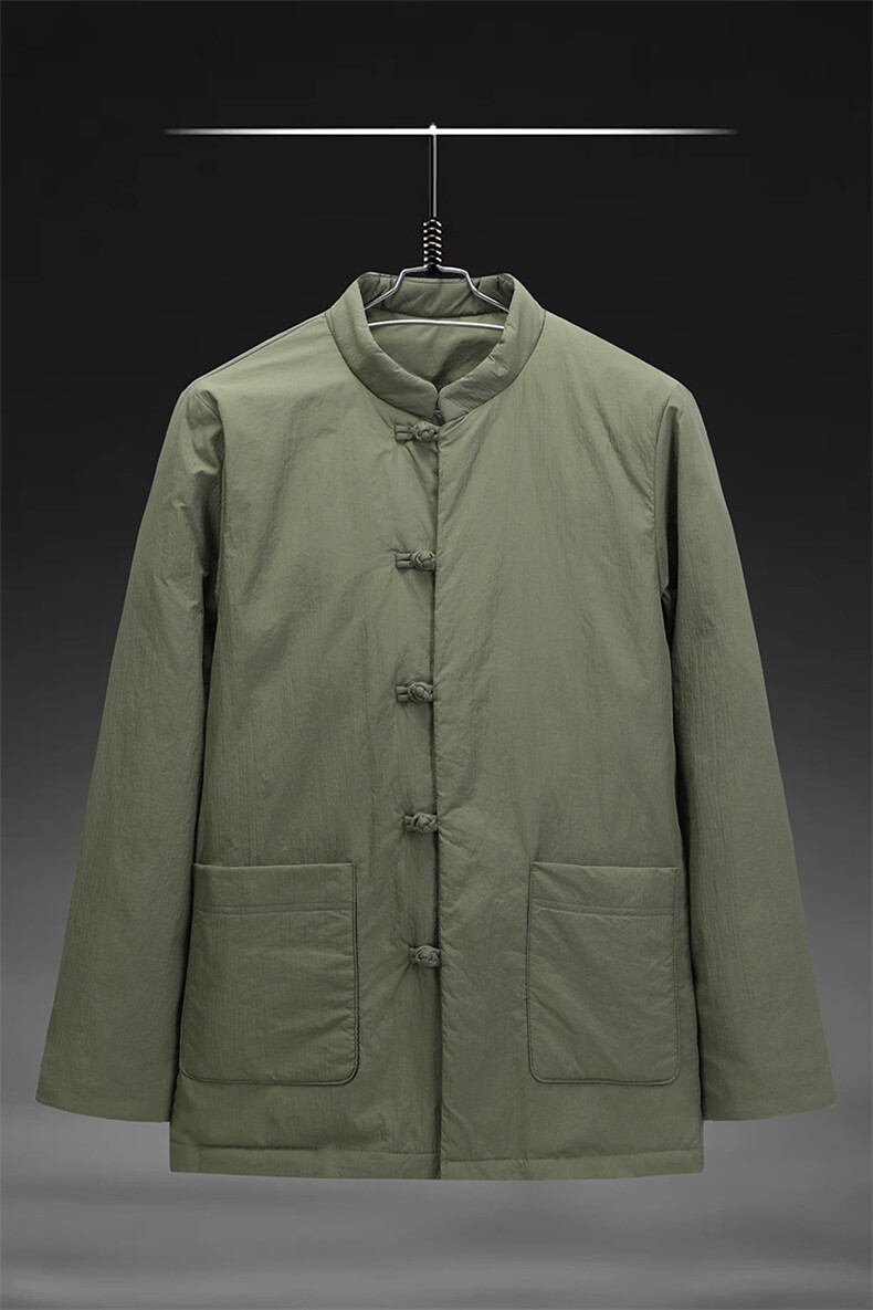 男中年风唐装90绒羽绒服唐装复古盘扣新中式羽绒服外套,男装羽绒服,钱塘723