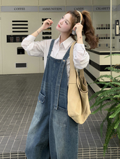 【现货】新款牛仔背带裤P135-K198，女装连体裤，浙宝128A